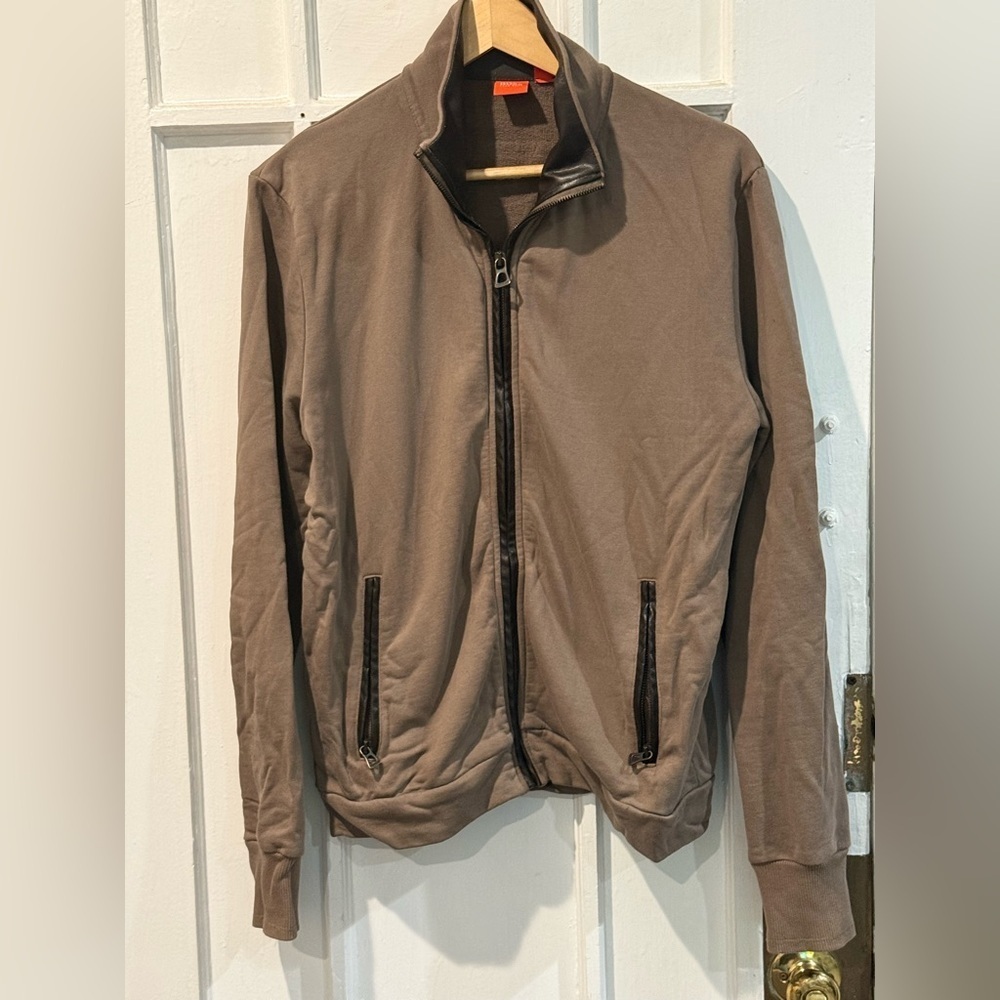 Boss Taupe Jacket with Black Trim